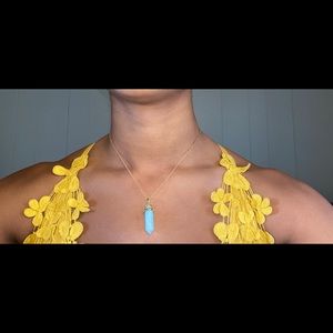 Opal crystal necklace